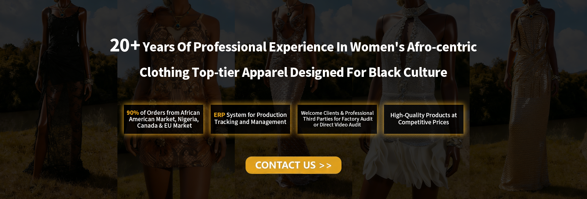 A range of SENORI women's Afro-centric fashion styles