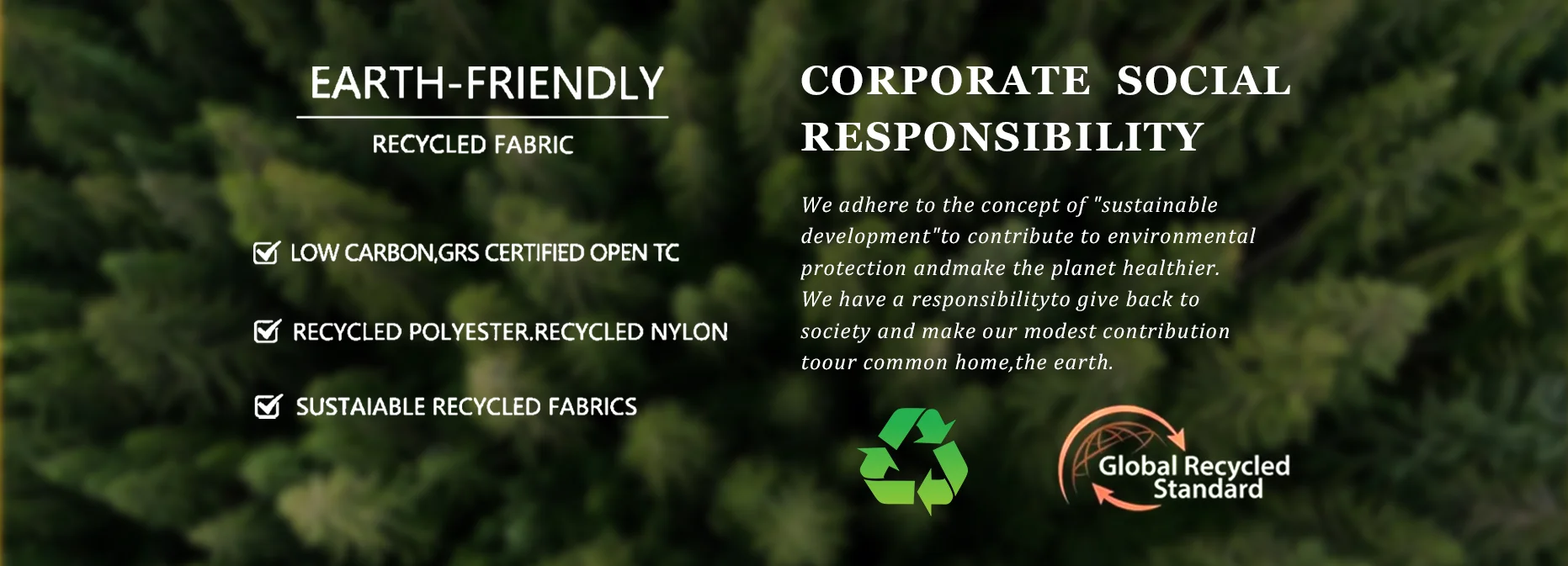 Tissus recyclés et engagements de responsabilité sociale de SENORI